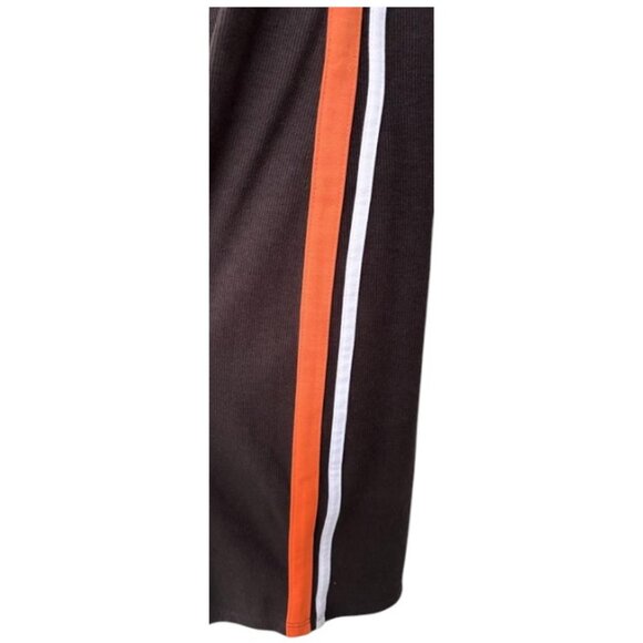 Divided H&M black, orange bodycon short sleeve jersey dress size L - Picture 3 of 5